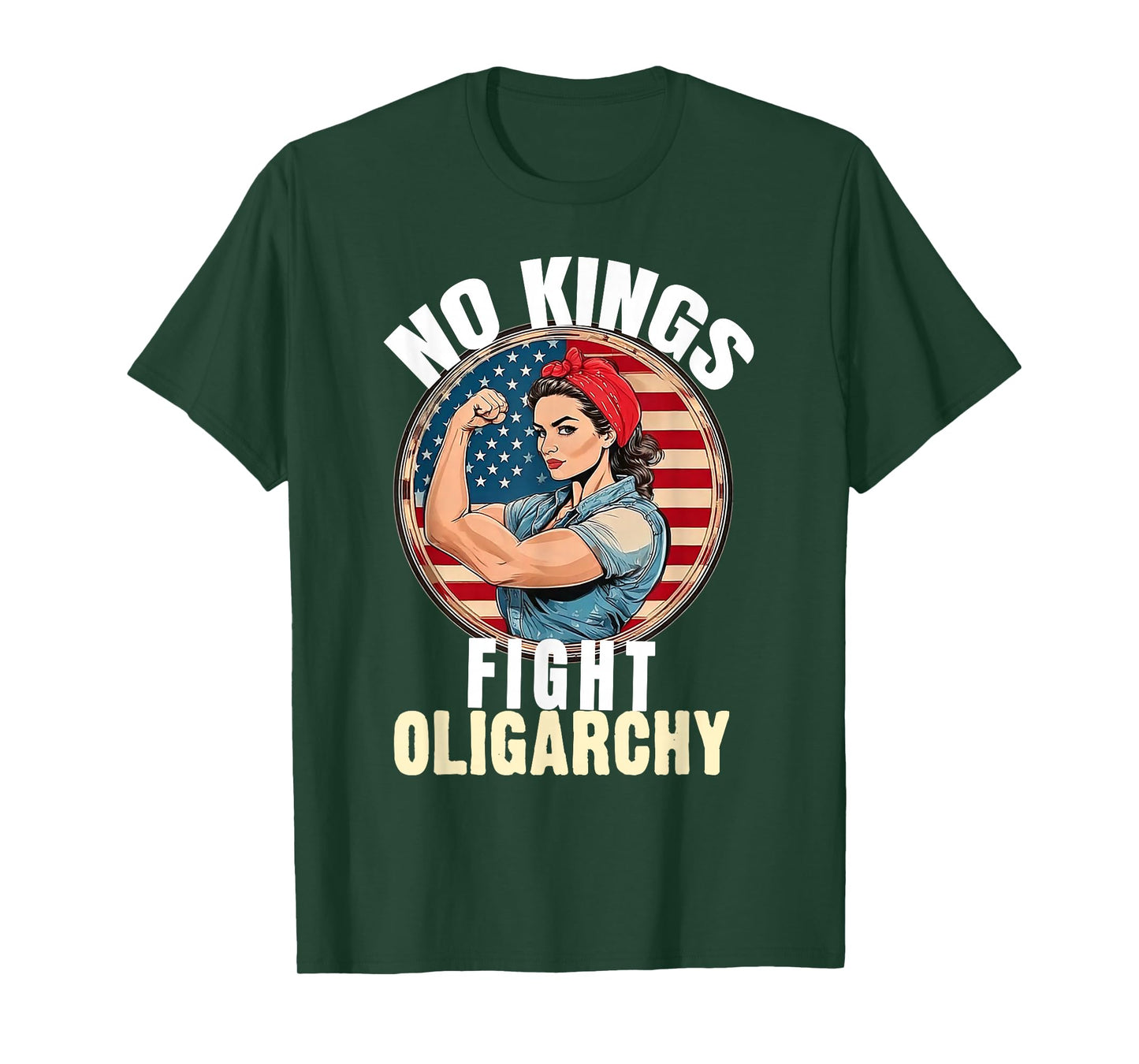 No Kings Fight Oligarchy Patriotic T-Shirt