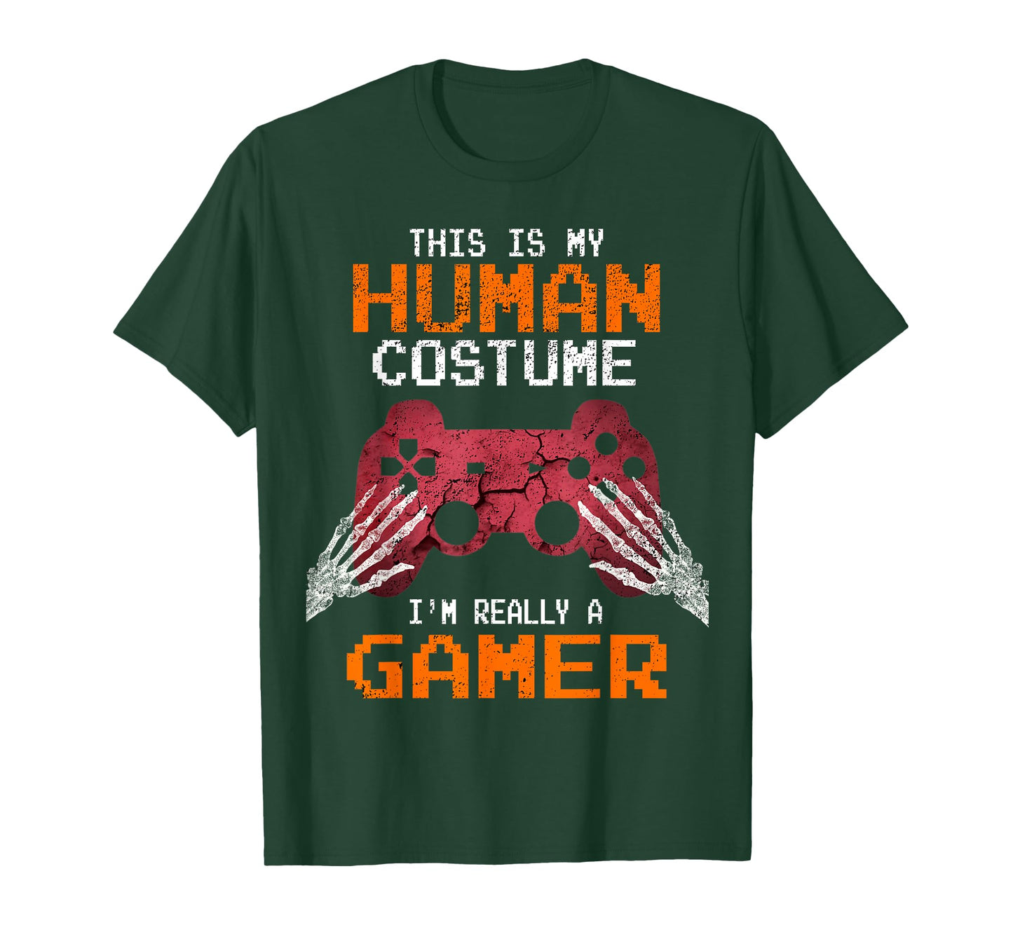 Halloween Gamer Video Games Human Costume Boys Teens T-Shirt