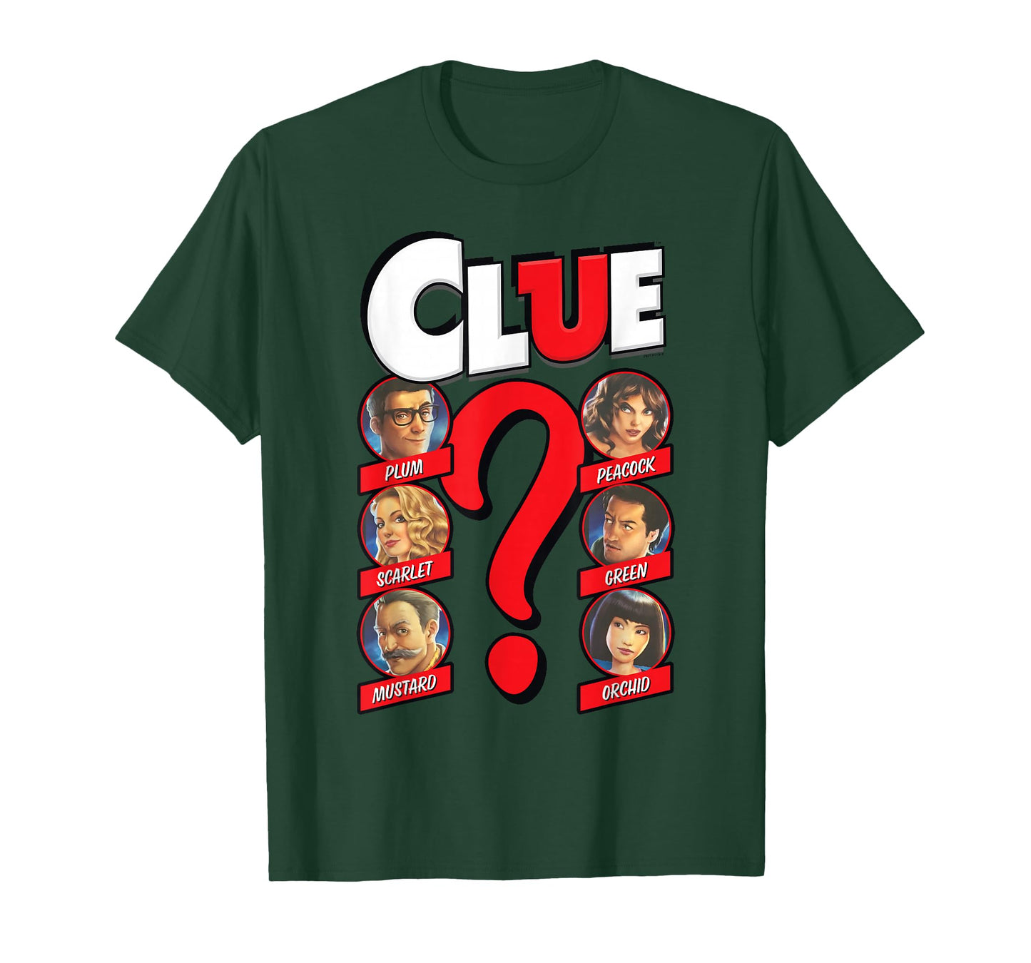 Clue Modern Logo and Characters T-Shirt