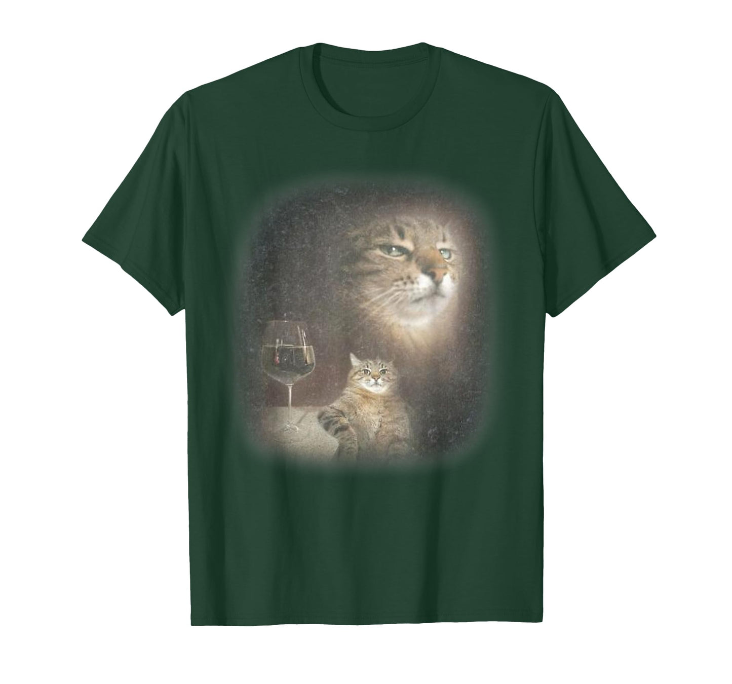 Retro Funny Vintage Cat Portrait Meme Cringe T-Shirt