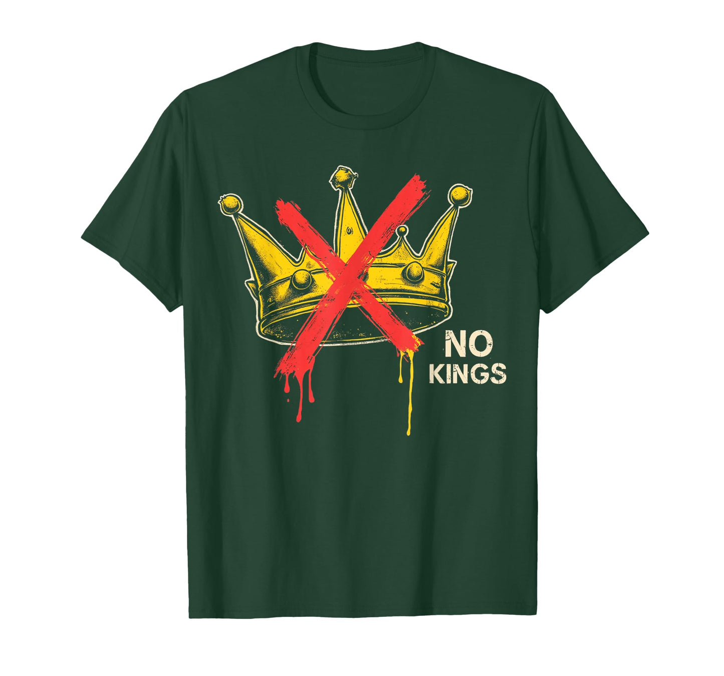 No Kings Protest Sign Defiant Voice Men Women Retro No Kings T-Shirt