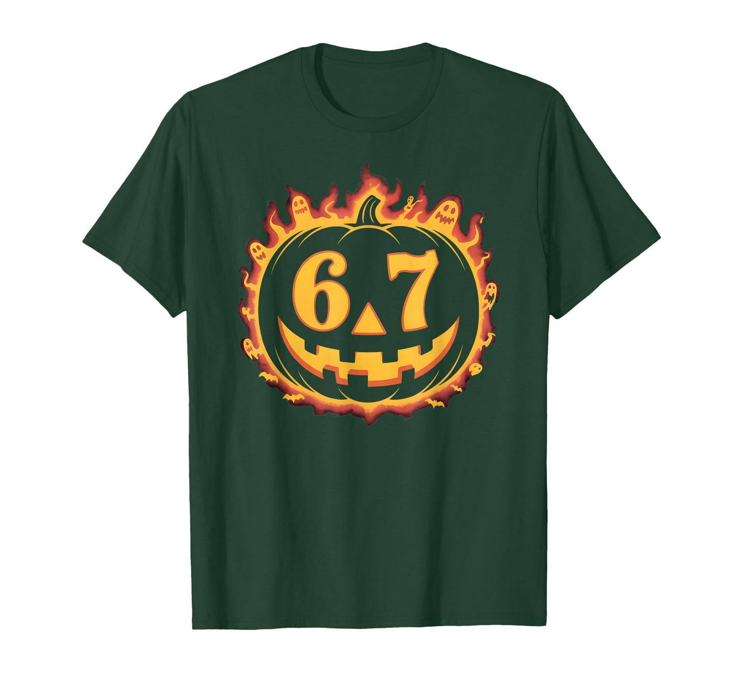 Funny 6 7 Meme Halloween Pumpkin Costume for Student Teacher T-Shirt