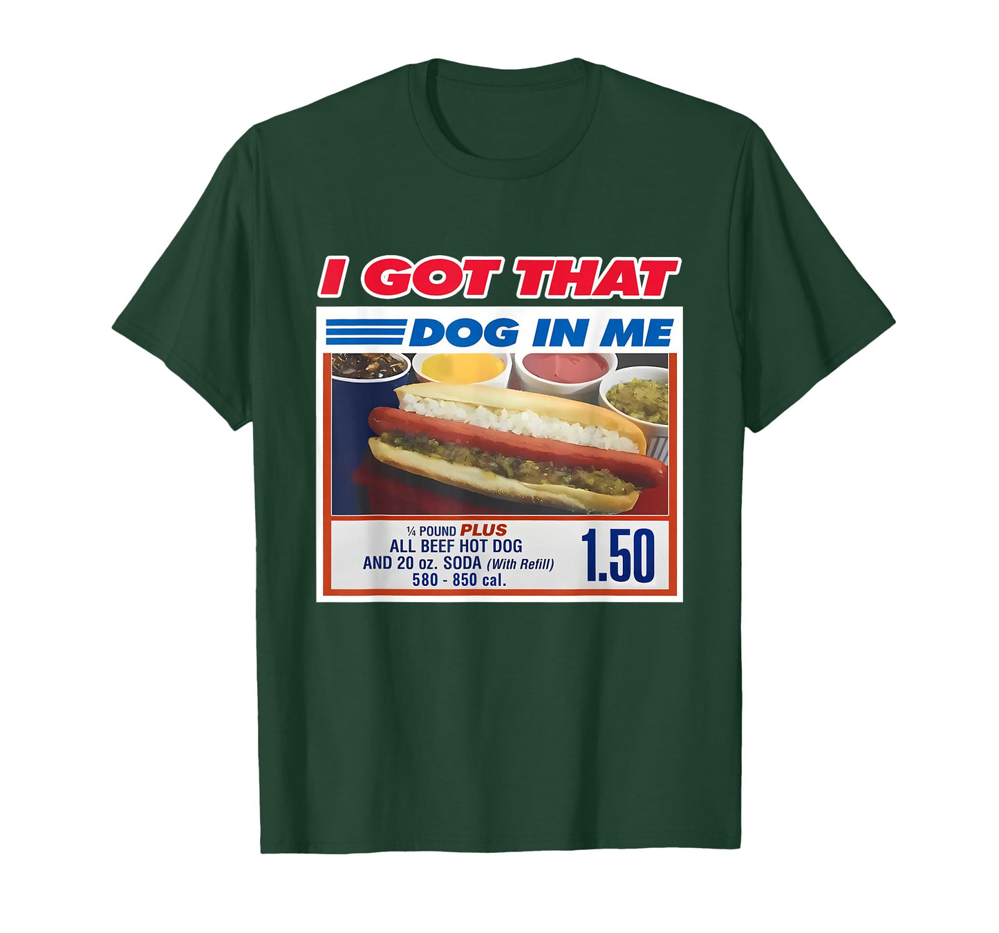 Retro Vintage I Got That Dog In Me Funny Hotdog Men Women T-Shirt