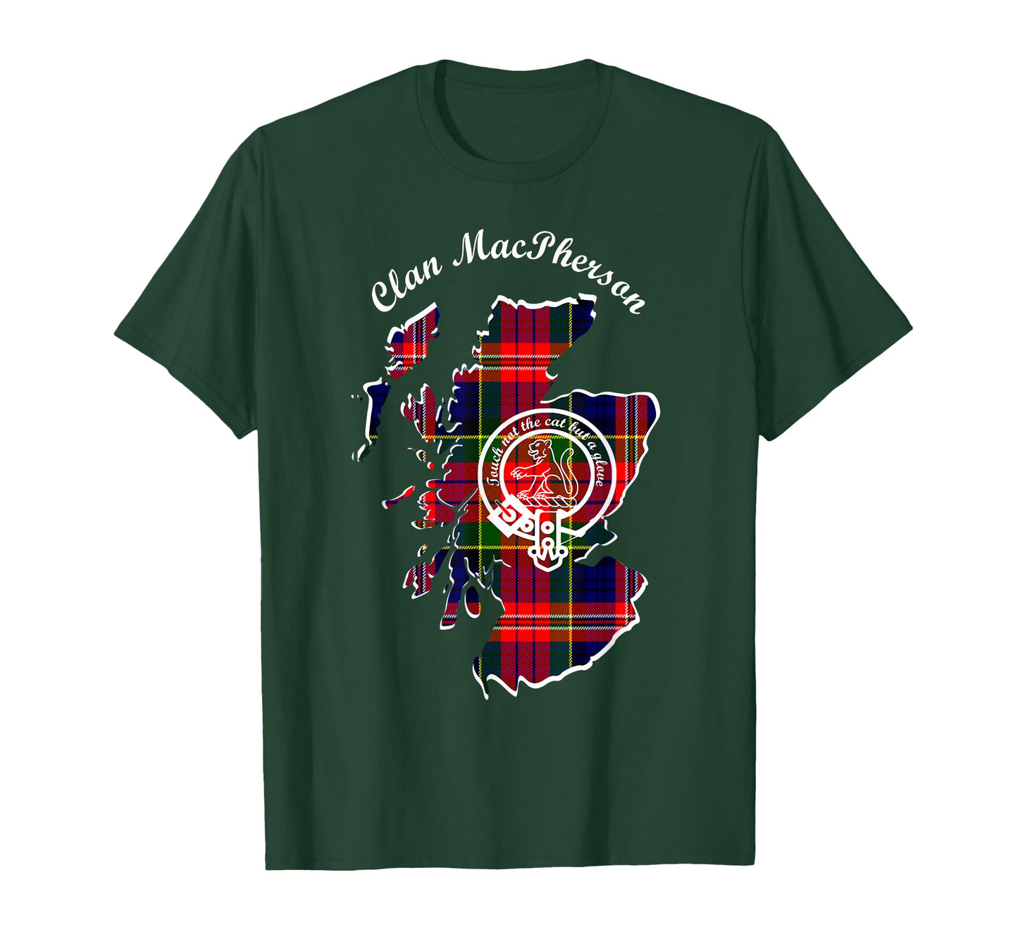 MacPherson surname last name Scottish Clan tartan crest T-Shirt