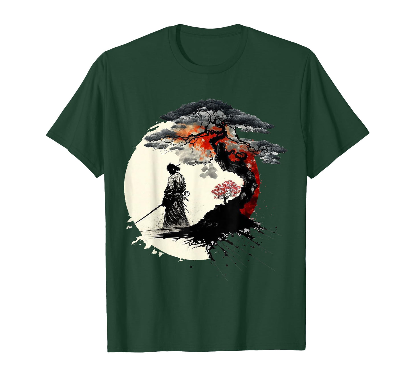 Japanese Art Aikido Tree of Life Martial Art of War Samurai T-Shirt