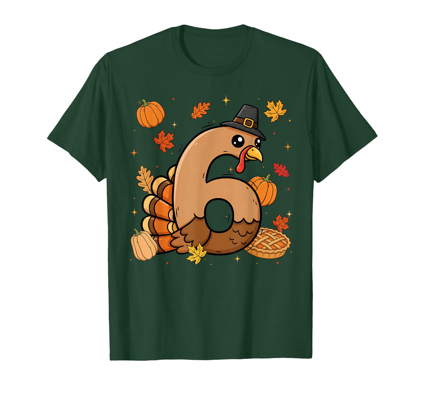 Turkey 6 Thanksgiving Pumpkin Gen Z Alpha Meme Matching T-Shirt