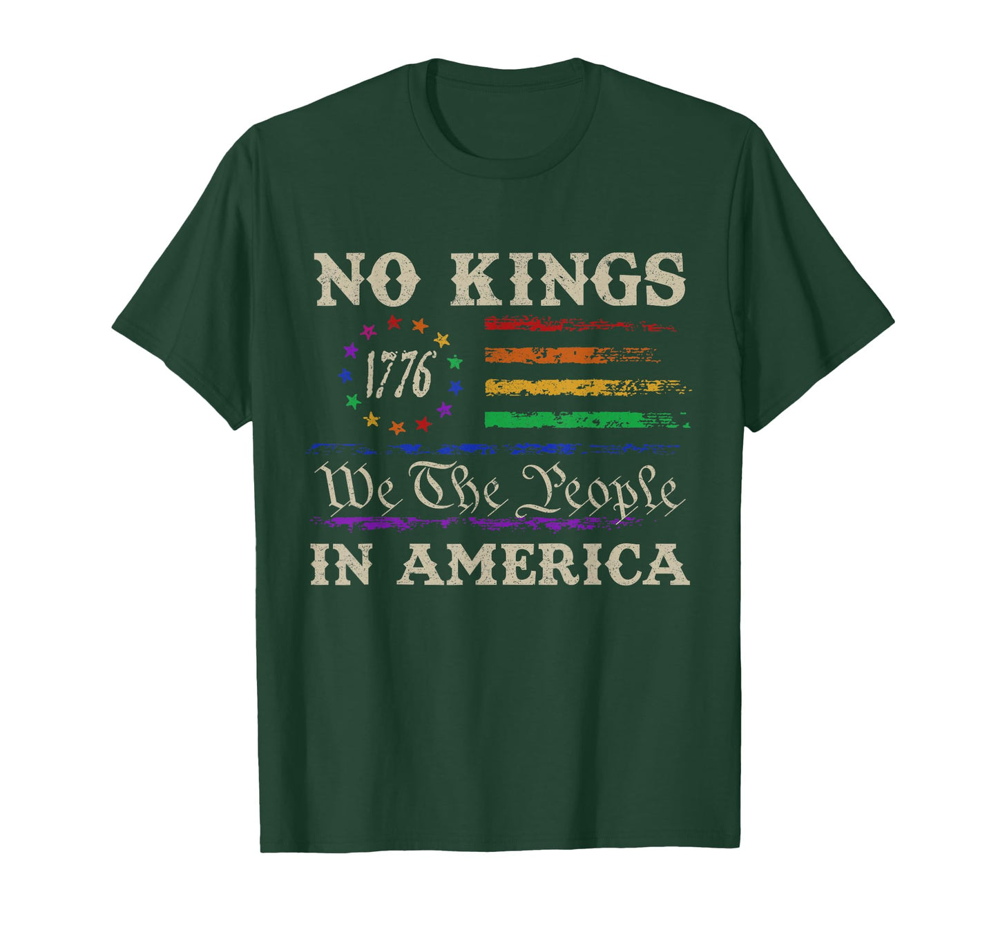 No Kings In America We The People Political Men Women T-Shirt