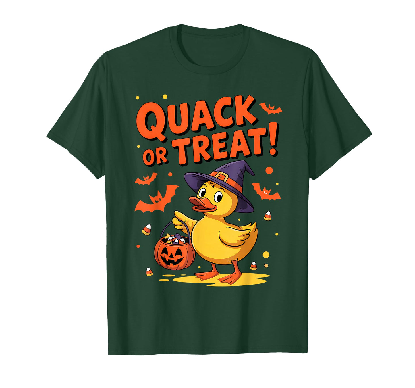 Quack or Treat Funny Rubber Duck Duckie Halloween Kids Boys T-Shirt