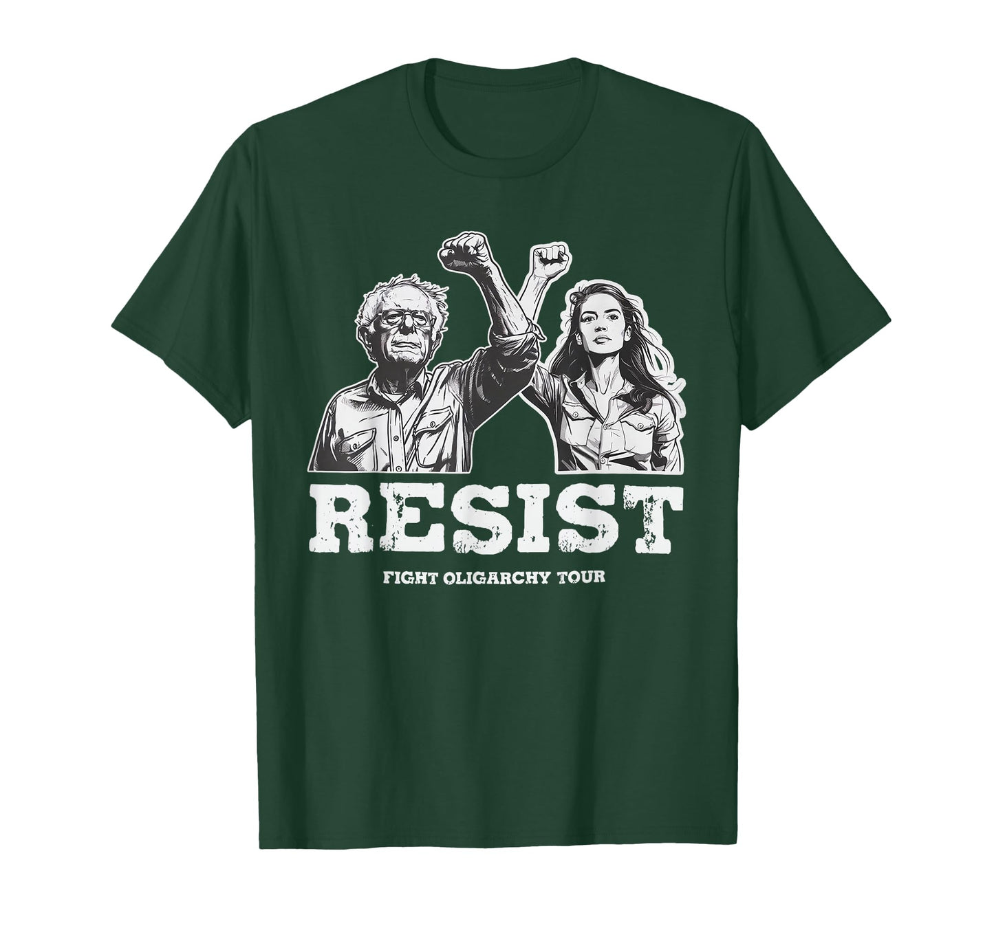 Bernie Sanders AOC Fighting Oligarchy Tour T-Shirt