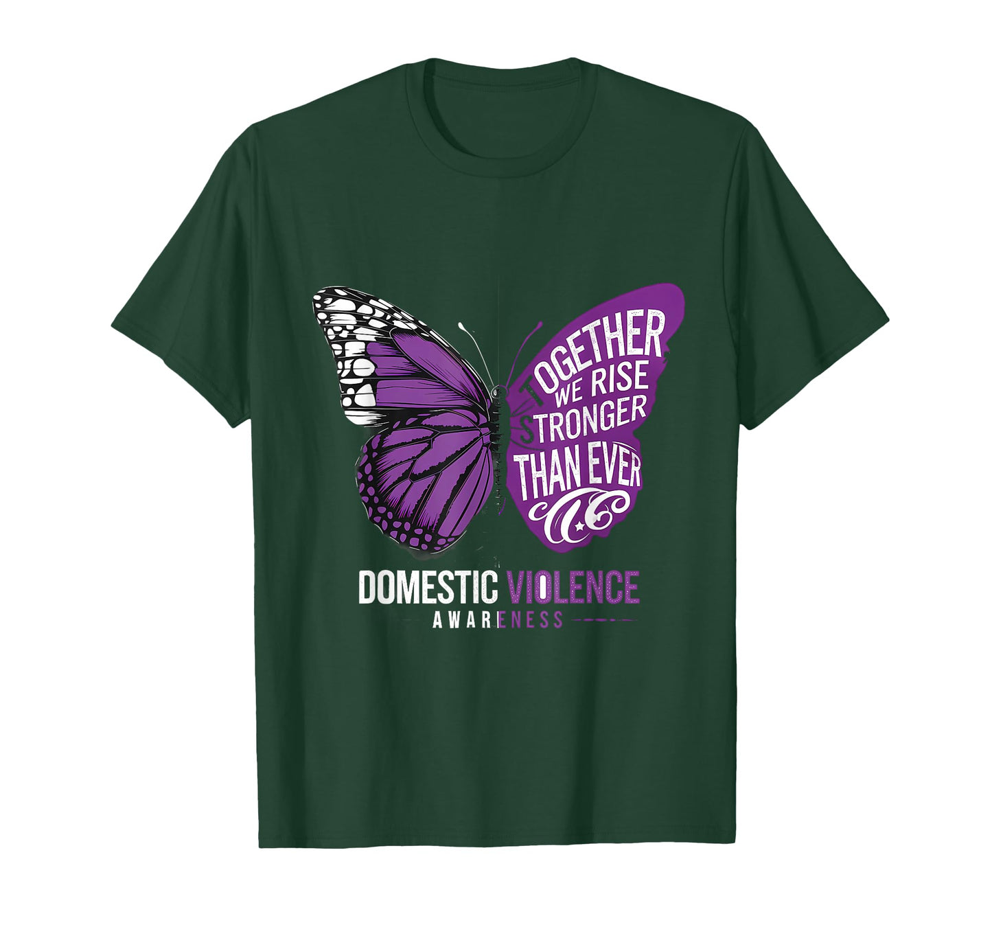 Purple Ribbon Domestic Violence Awareness Together We Rise T-Shirt