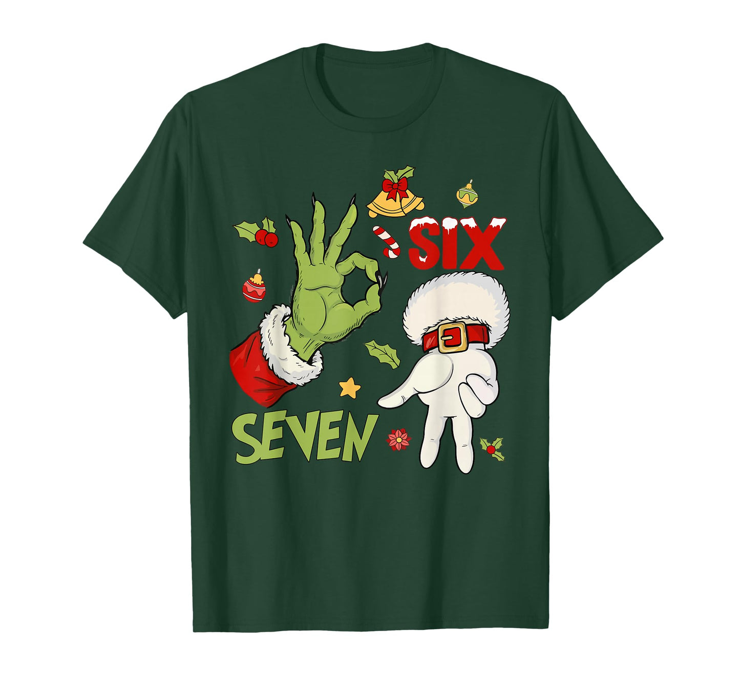 67 Christmas Trending Meme Saying 6 7 Meme Costume Xmas T-Shirt