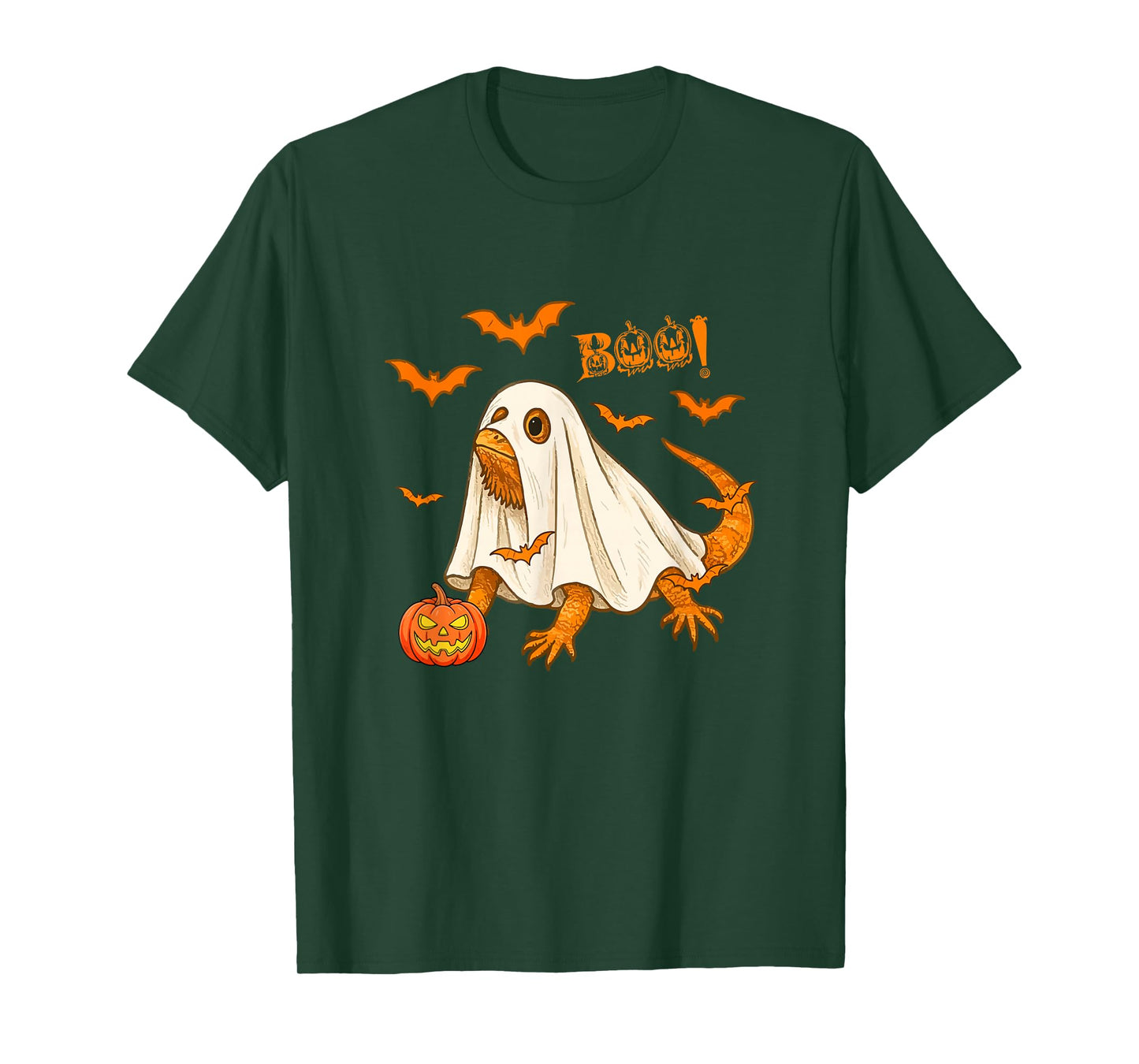 Boo Halloween Bearded Dragon Cosplay Ghost Cute Animal Lover T-Shirt
