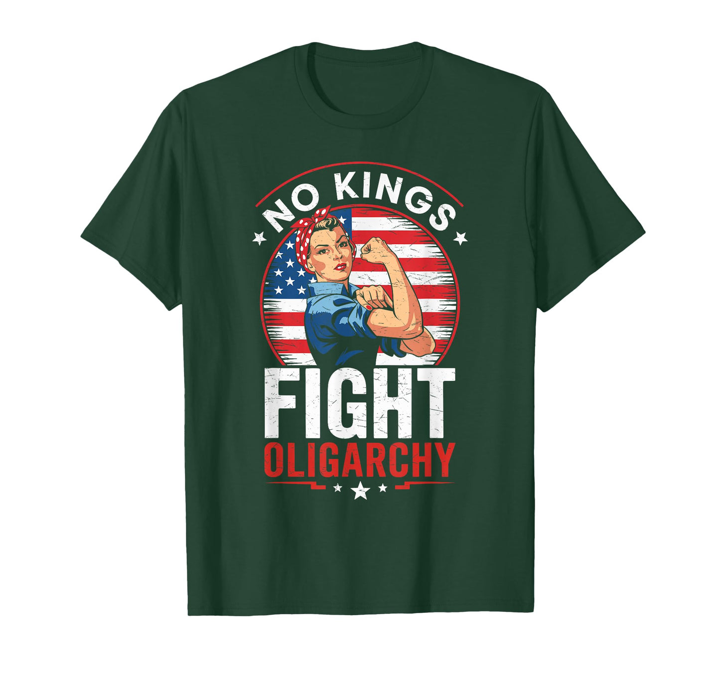 Fight Oligarchy Protest Sign Democracy No Kings In America T-Shirt