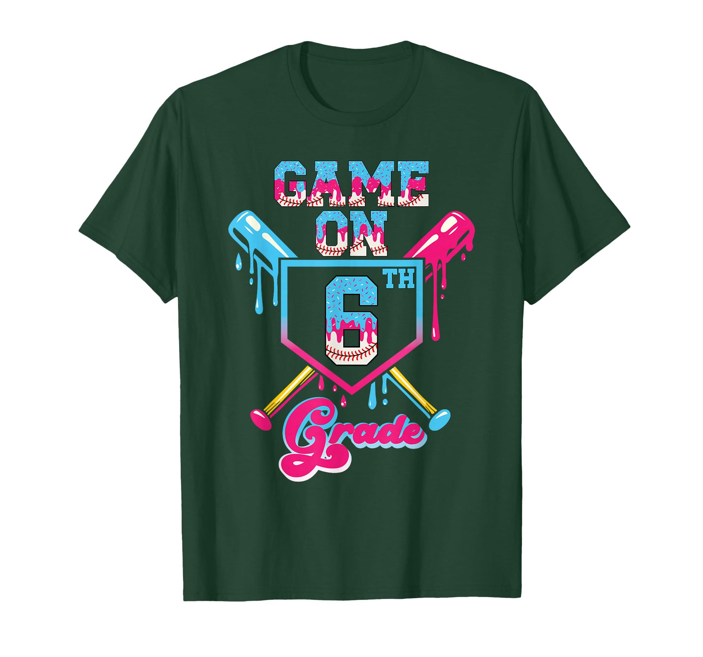 Back to School Game On Sixth Grade Baseball First Day Boys T-Shirt