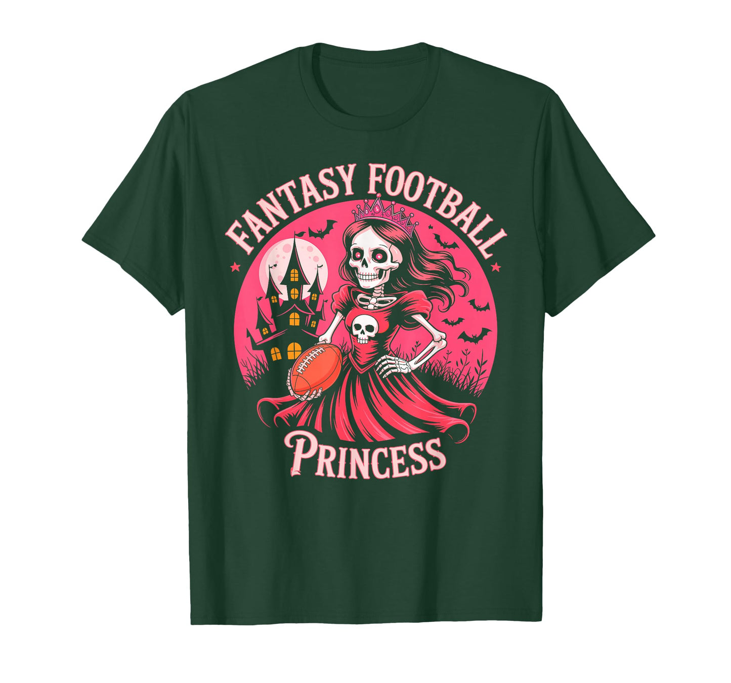 Fantasy Football Loser Princess Tee Halloween Skeleton T-Shirt