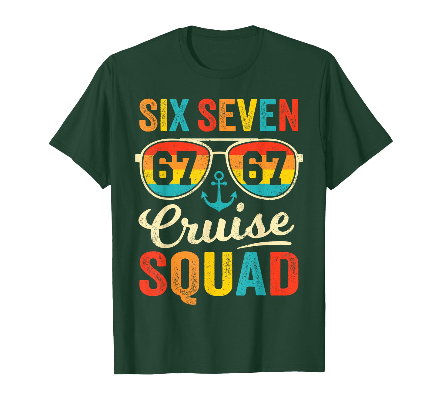 67 Cruise Squad 2025 Funny Kids Cruise Meme Matching Group T-Shirt