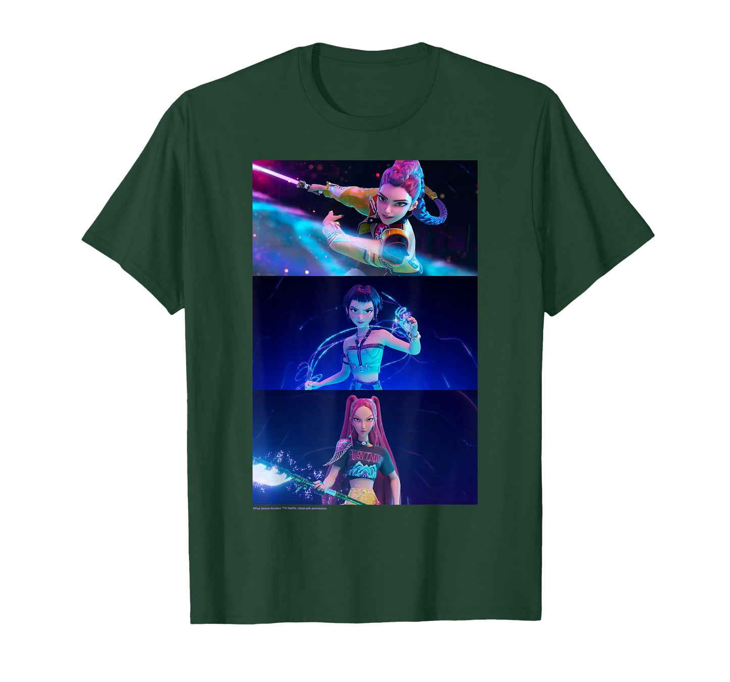 Kpop Demon Hunters Halloween Rumi Mira & Zoey Weapons T-Shirt