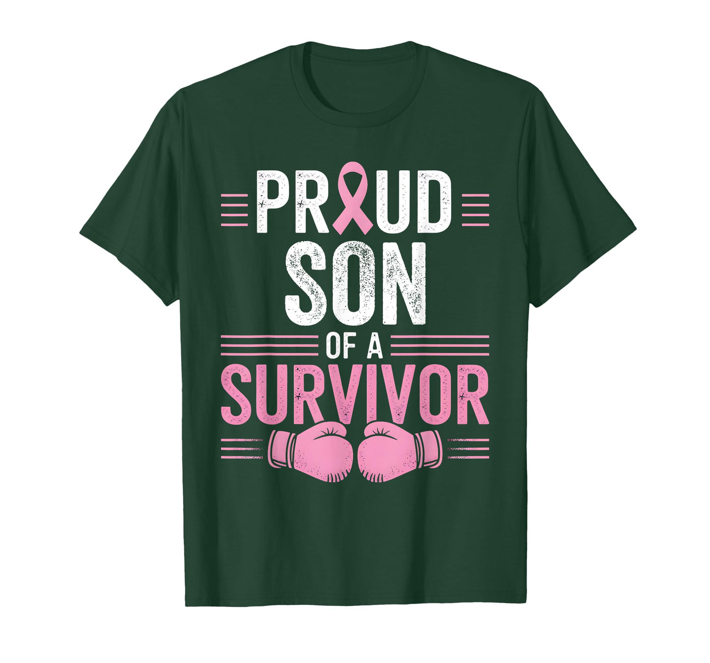 Proud Son of a Survivor Breast Cancer Awareness Family T-Shirt