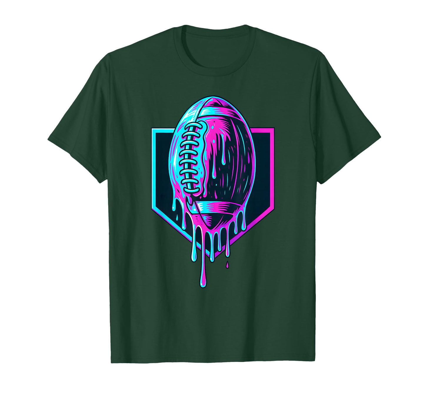 Football Drip for Boys Ice Cream Drip Youth Boys Football T-Shirt