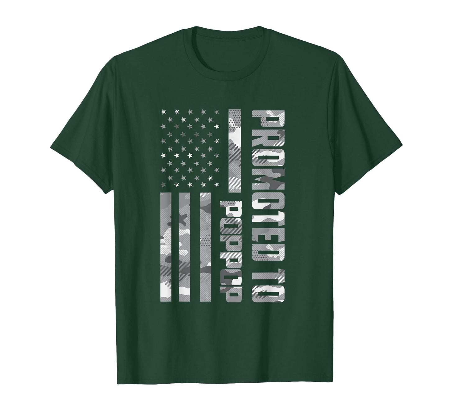 Promoted To Poppop US Flag Camo Father's Day Preganancy T-Shirt