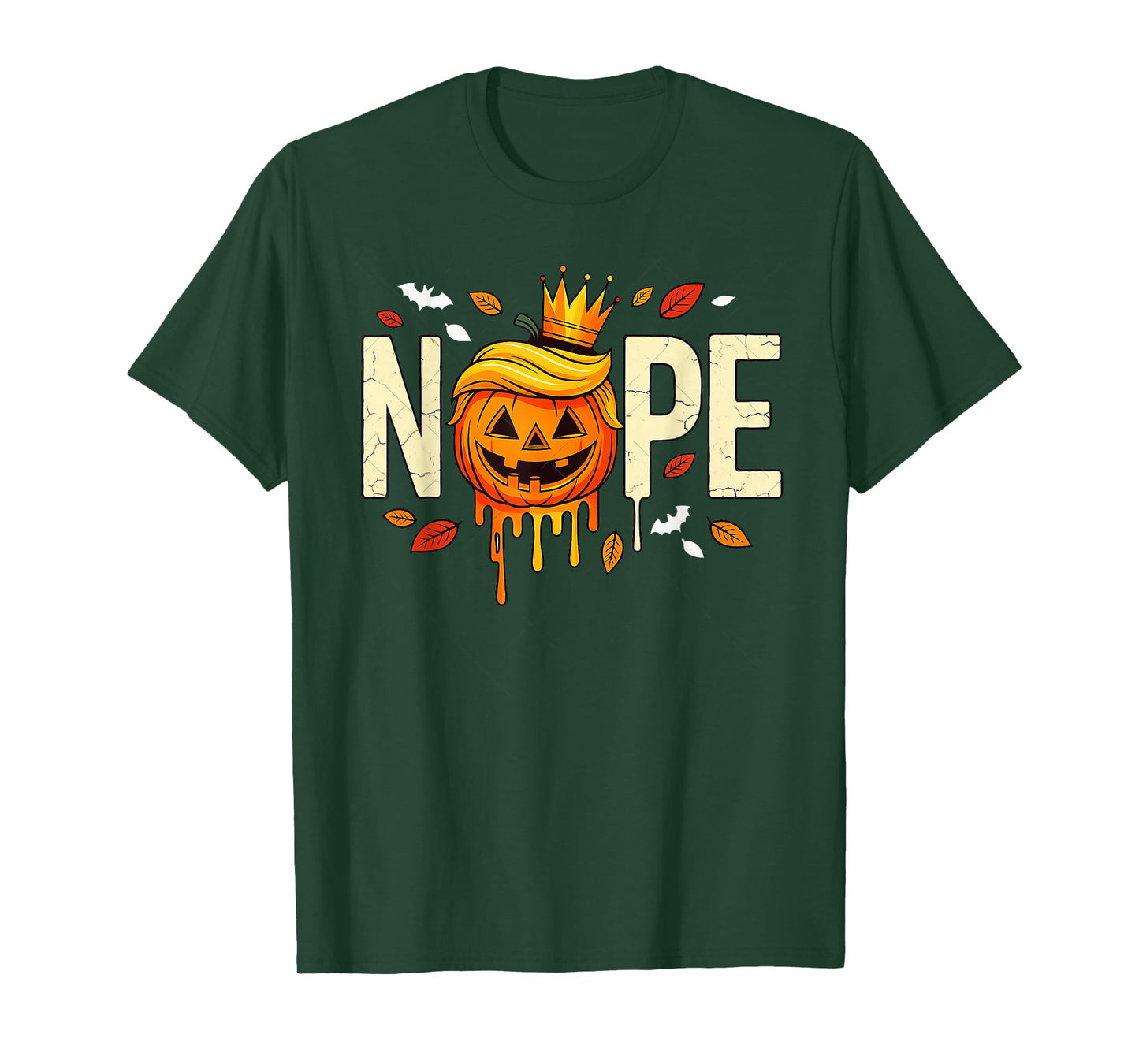 Funny No Kings Halloween 2025 Distressed USA Flag T-Shirt