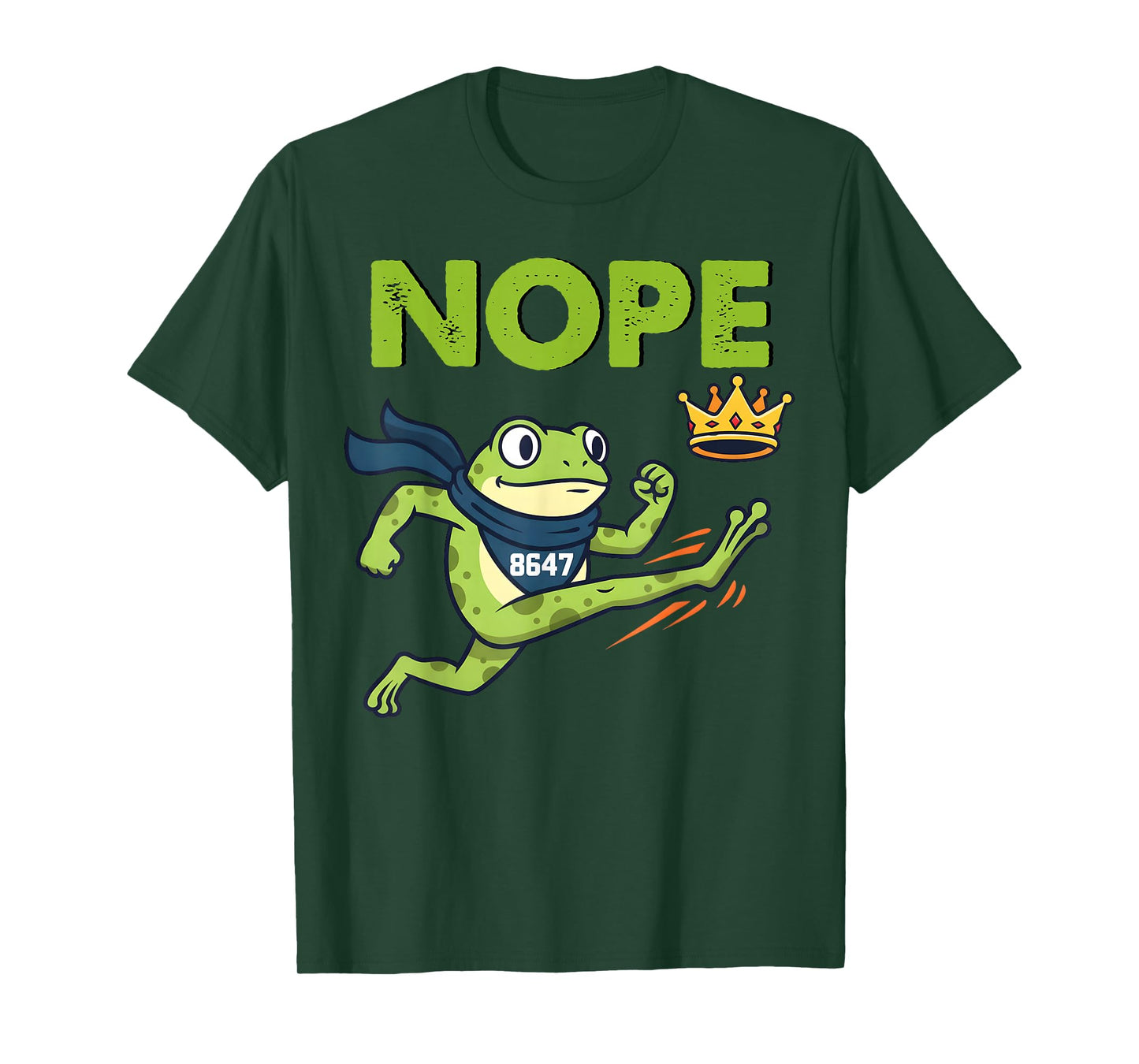 Portland Frog Nope Crown No Kings FROGTIFA 8647 Funny Frog T-Shirt