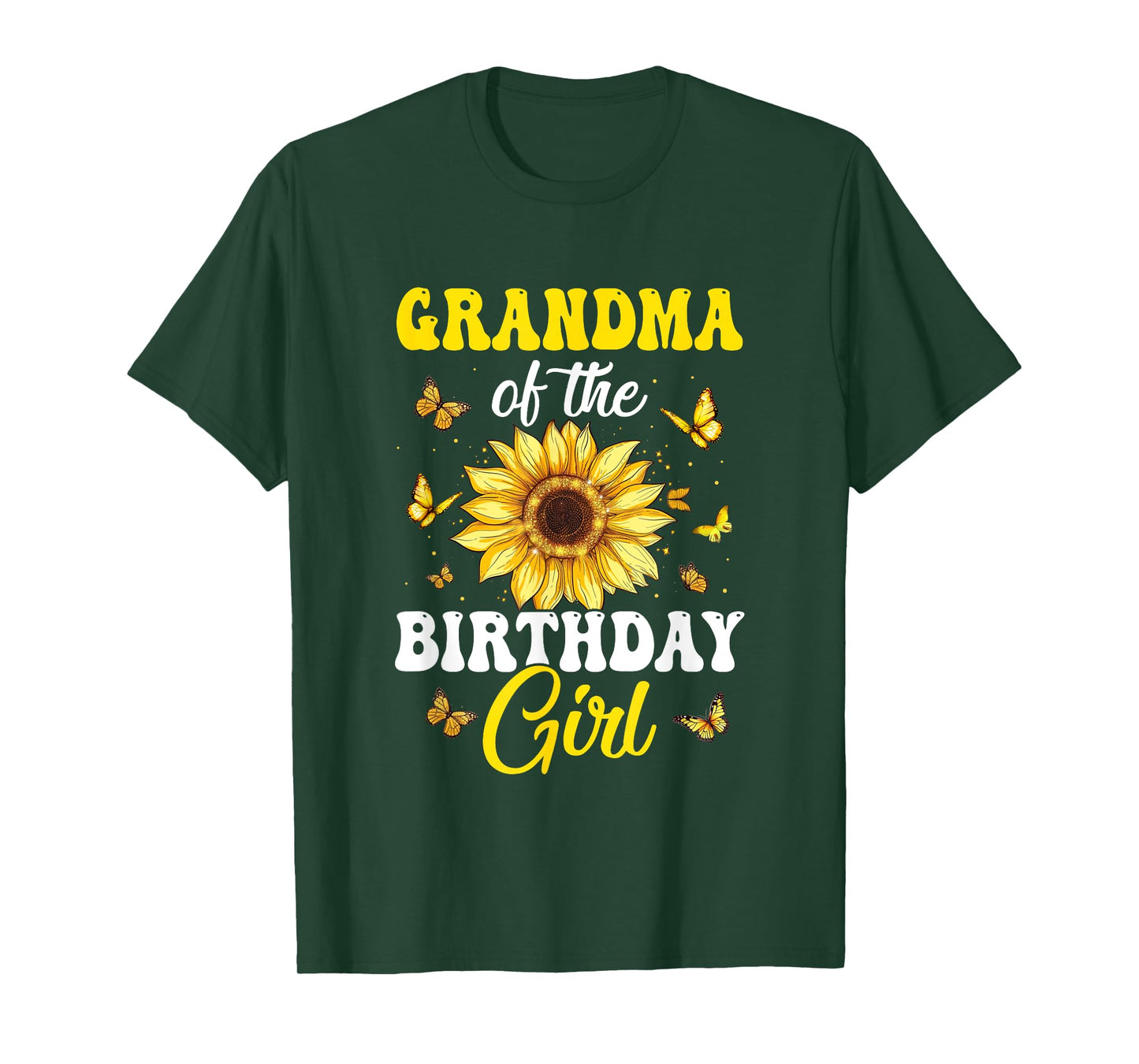 Grandma Of The Birthday Girl Sunflower Party Family Matching T-Shirt
