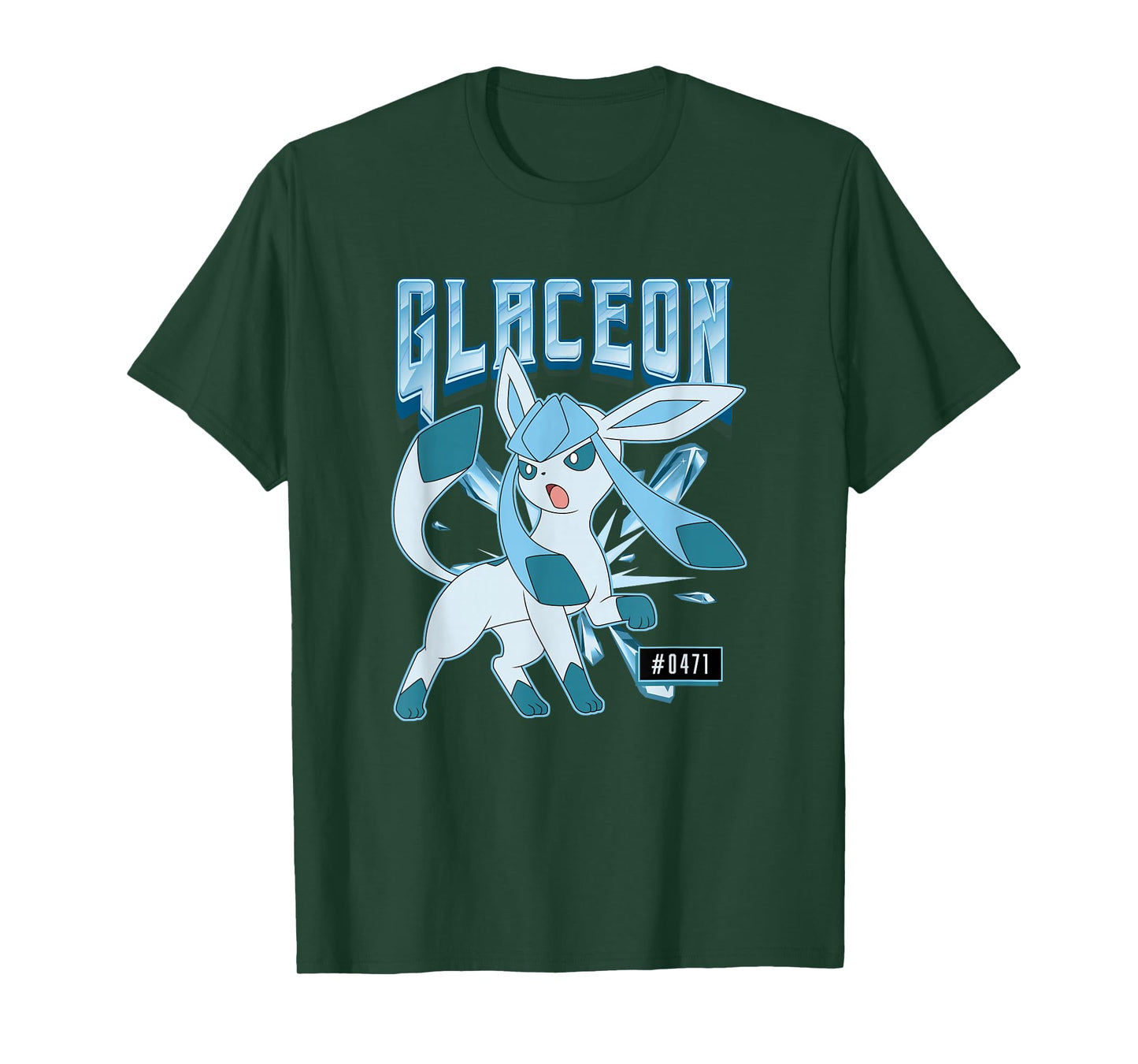 Pokémon Glaceon #0471 Ice Type Eeveelution Portrait T-Shirt