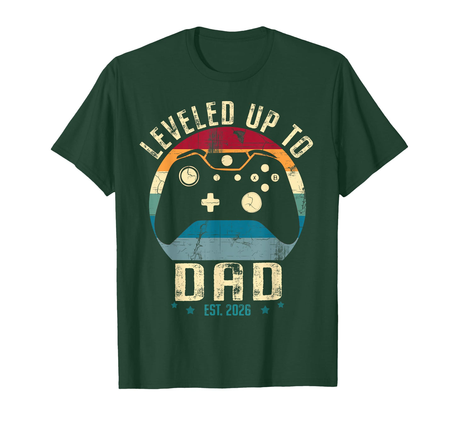 I Leveled Up to Dad 2026 Promoted to Daddy Soon to Be Father T-Shirt