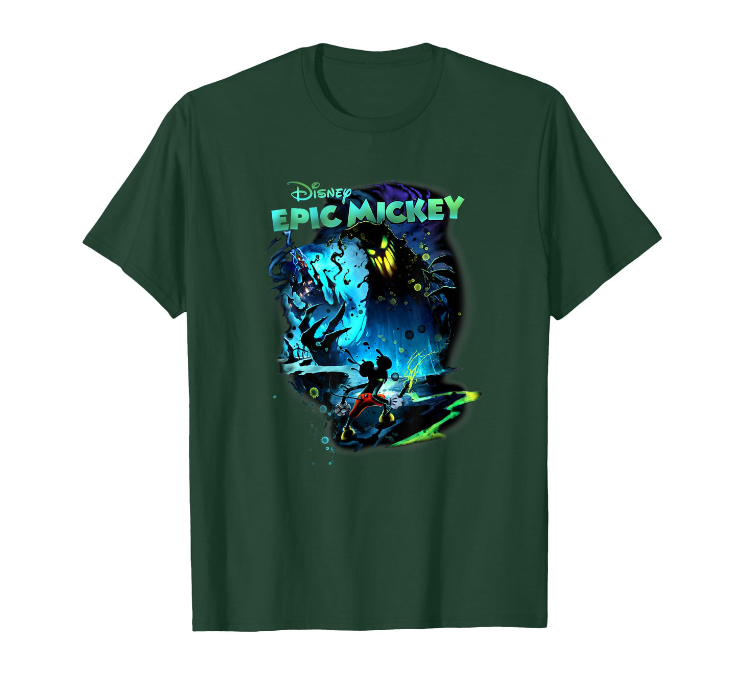 Disney Epic Mickey Shadow Blot Battle Poster T-Shirt