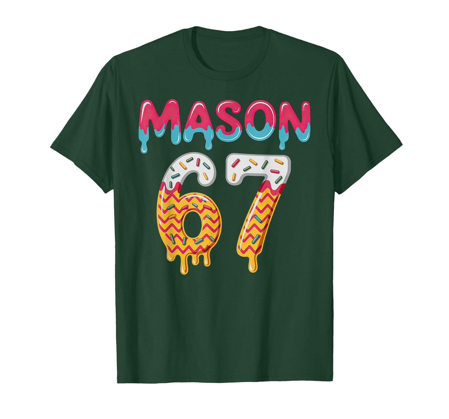 Six Seven Ice Cream Drip 67 Mason Meme T-Shirt