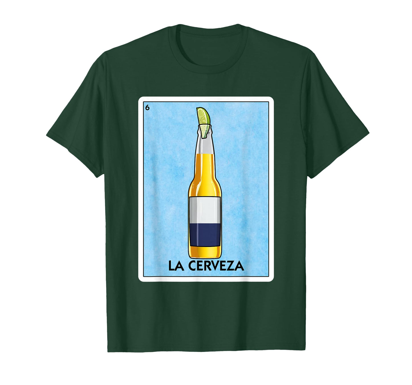 La Cerveza Mexican Beer With Lime Mexican Card Game T-Shirt
