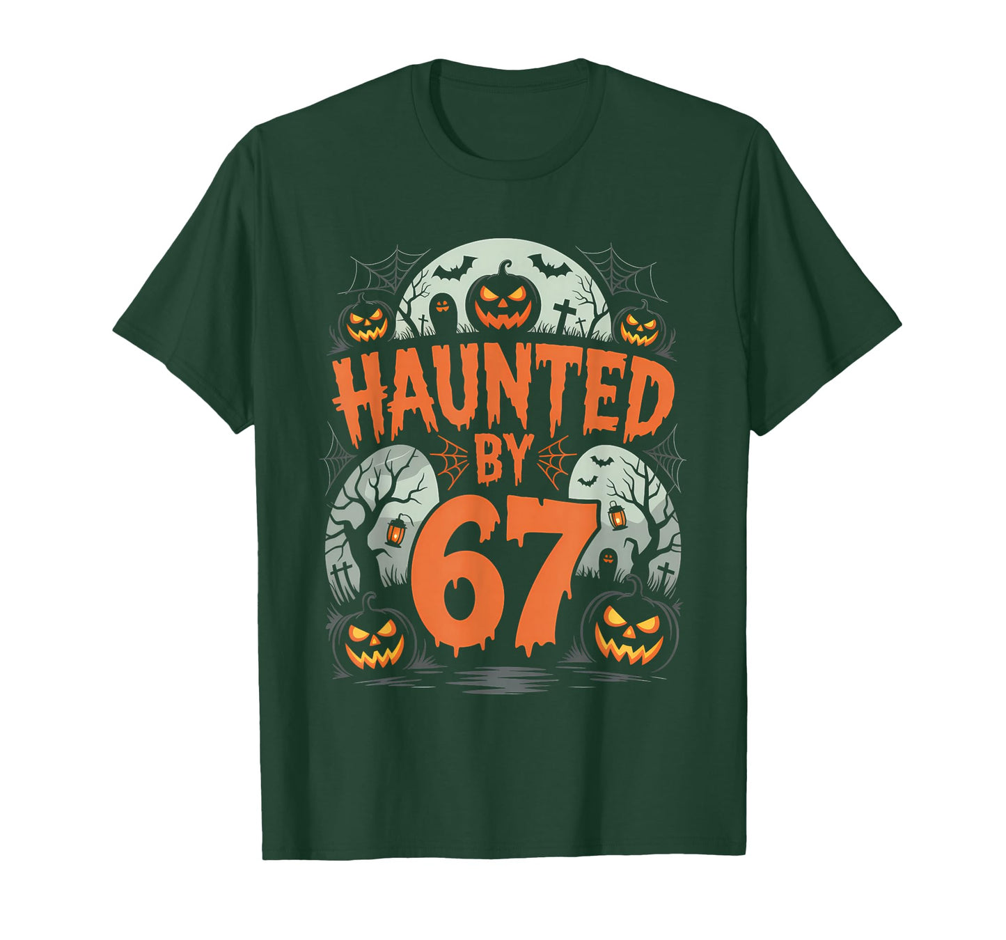 Haunted by 67 Meme Halloween Pumpkin T-Shirt