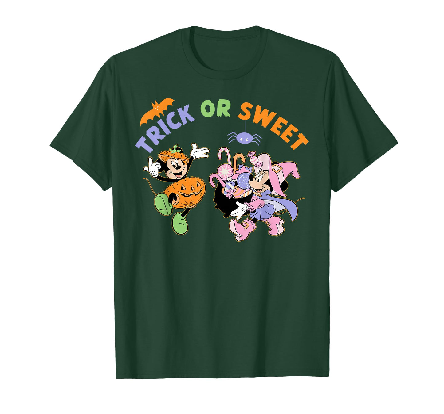 Disney Mickey & Minnie "Trick or Sweet" Cute Halloween T-Shirt