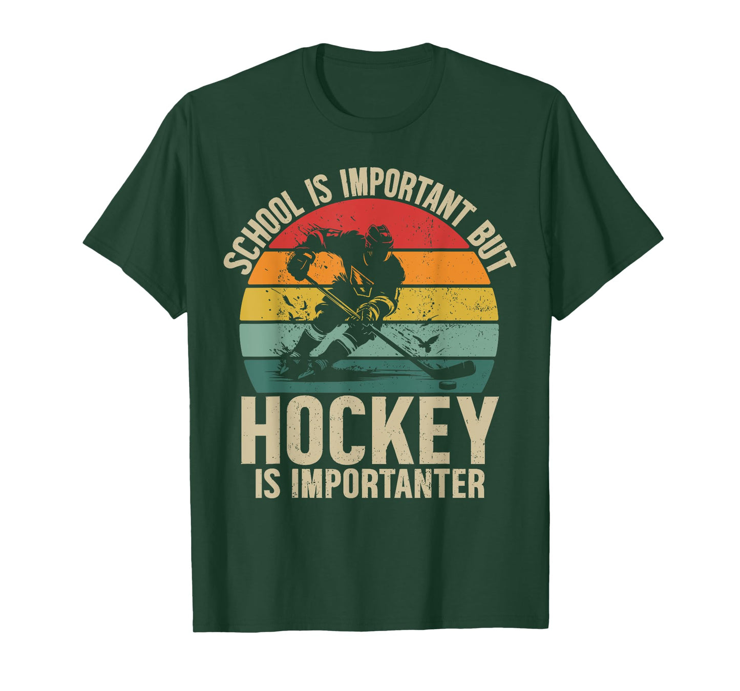 School Is Important But Hockey Is Importanter Boys Kids T-Shirt