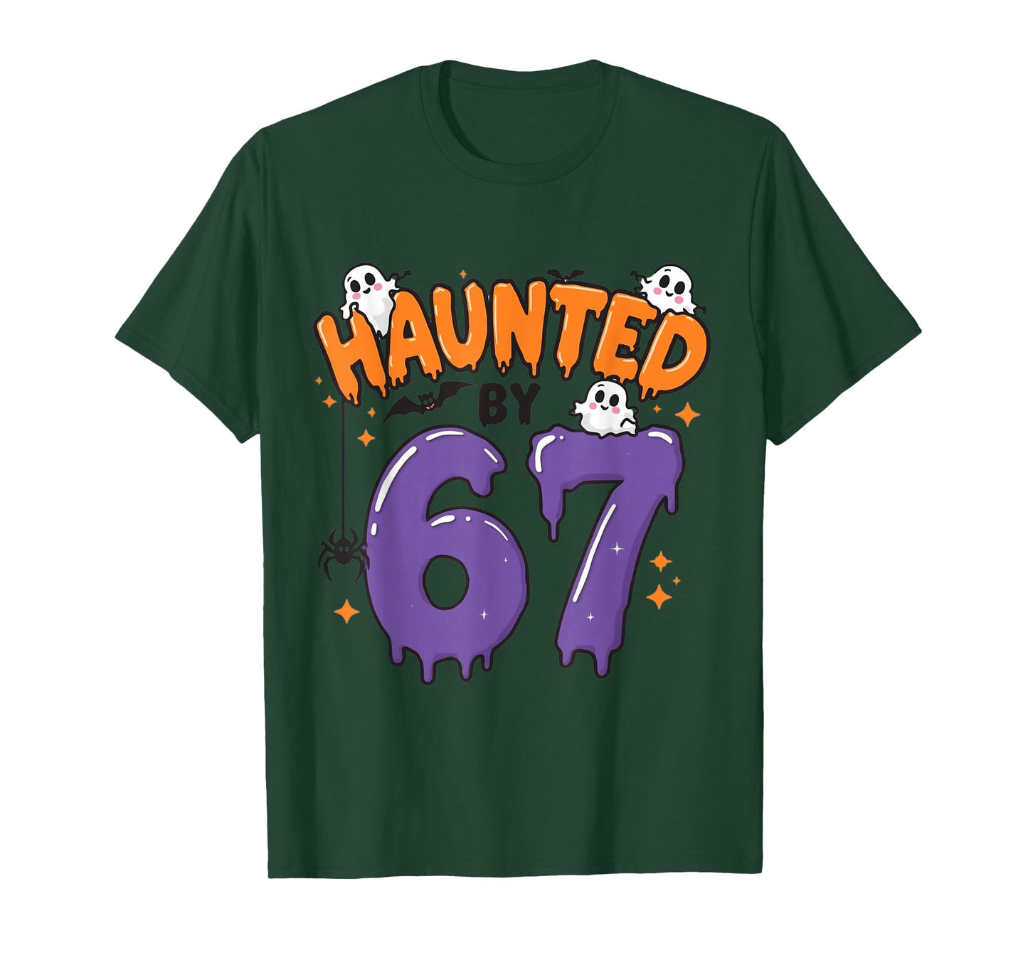 Haunted by 67 Funny Ghost 6 7 Halloween Costume Tee T-Shirt