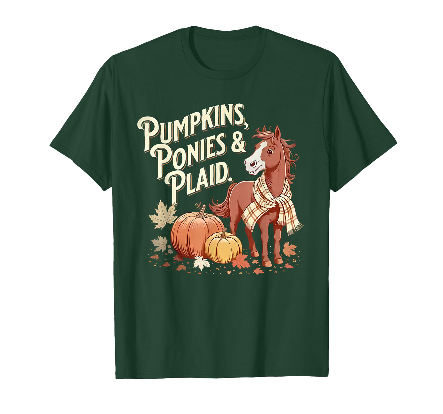 Pumpkins Ponies & Plaid T-Shirt