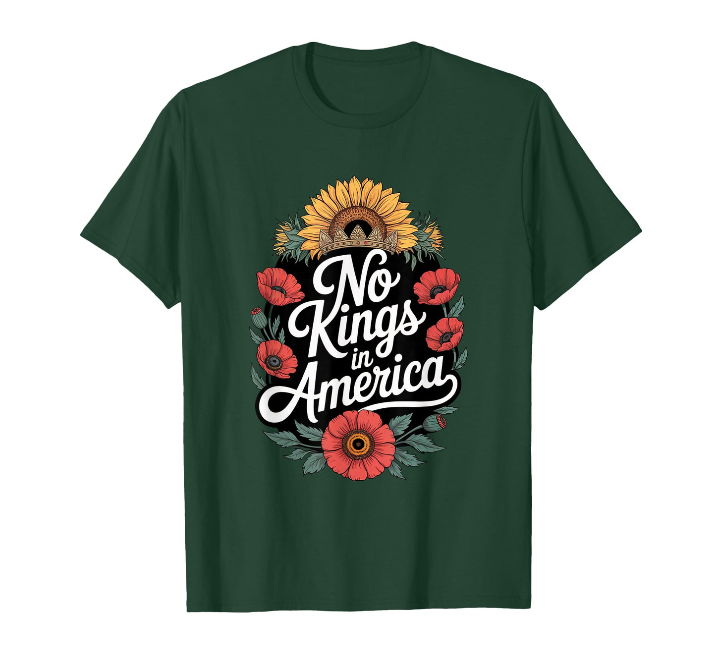 No Kings In America 4th of July Protest Retro T-Shirt