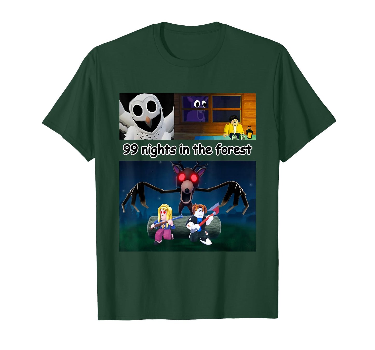 99 Nights Halloween Gamer Deer in The Forest Kids T-Shirt