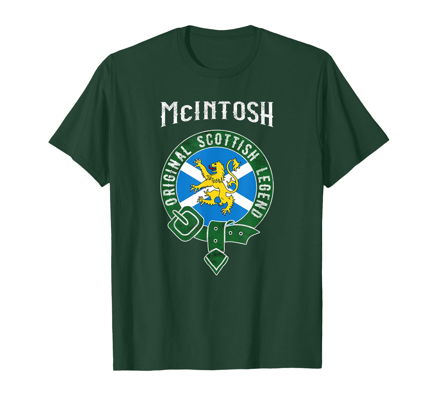 McIntosh Clan Scottish Legend Scotland Flag Belt T-Shirt