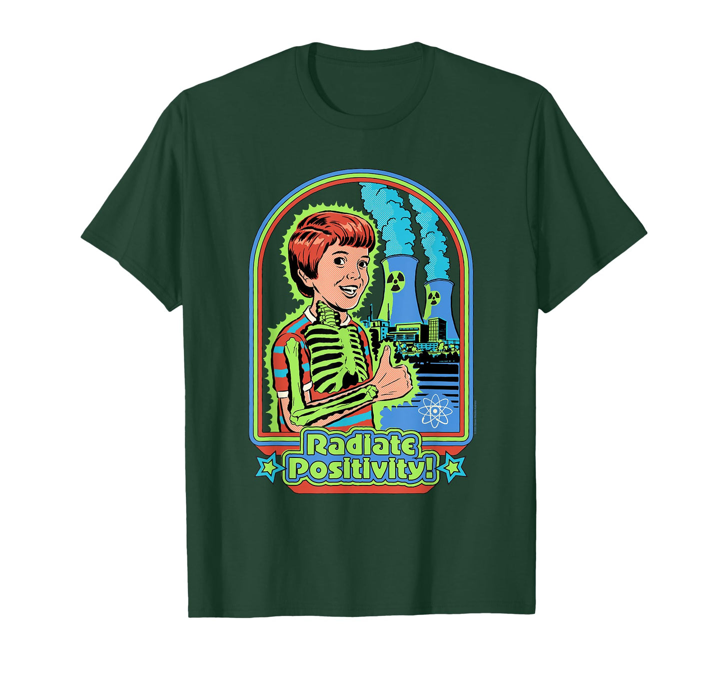 Steven Rhodes Radiate Positivity Radioactive Dark Humor T-Shirt