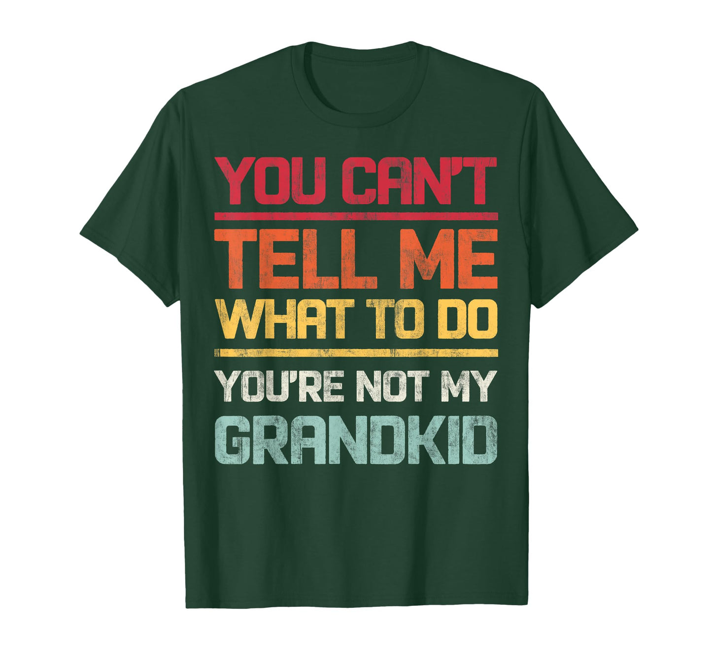 You Can't Tell Me What To Do You're Not My Grandkids Retro T-Shirt