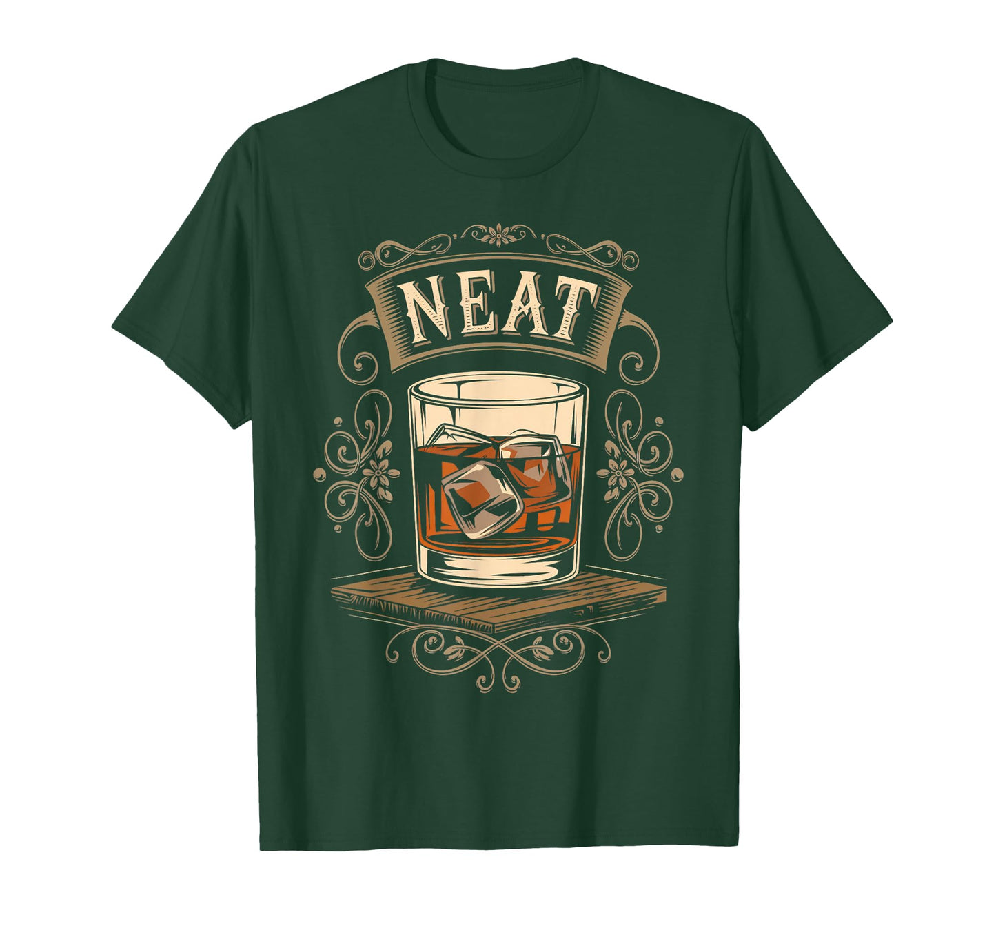 NEAT Drink Bourbon Drinking Lover Whiskey Bourbon T-Shirt