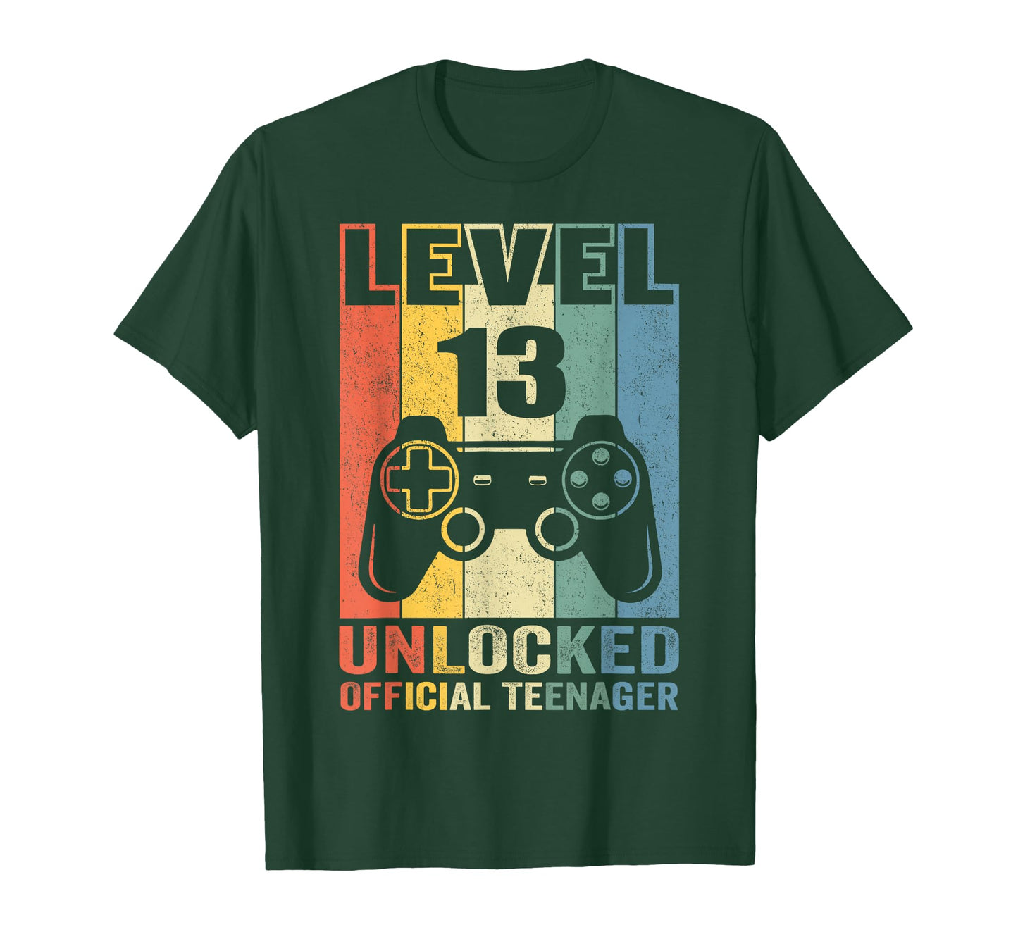 Official Teenager 13th Birthday Gift Level 13 Unlocked T-Shirt