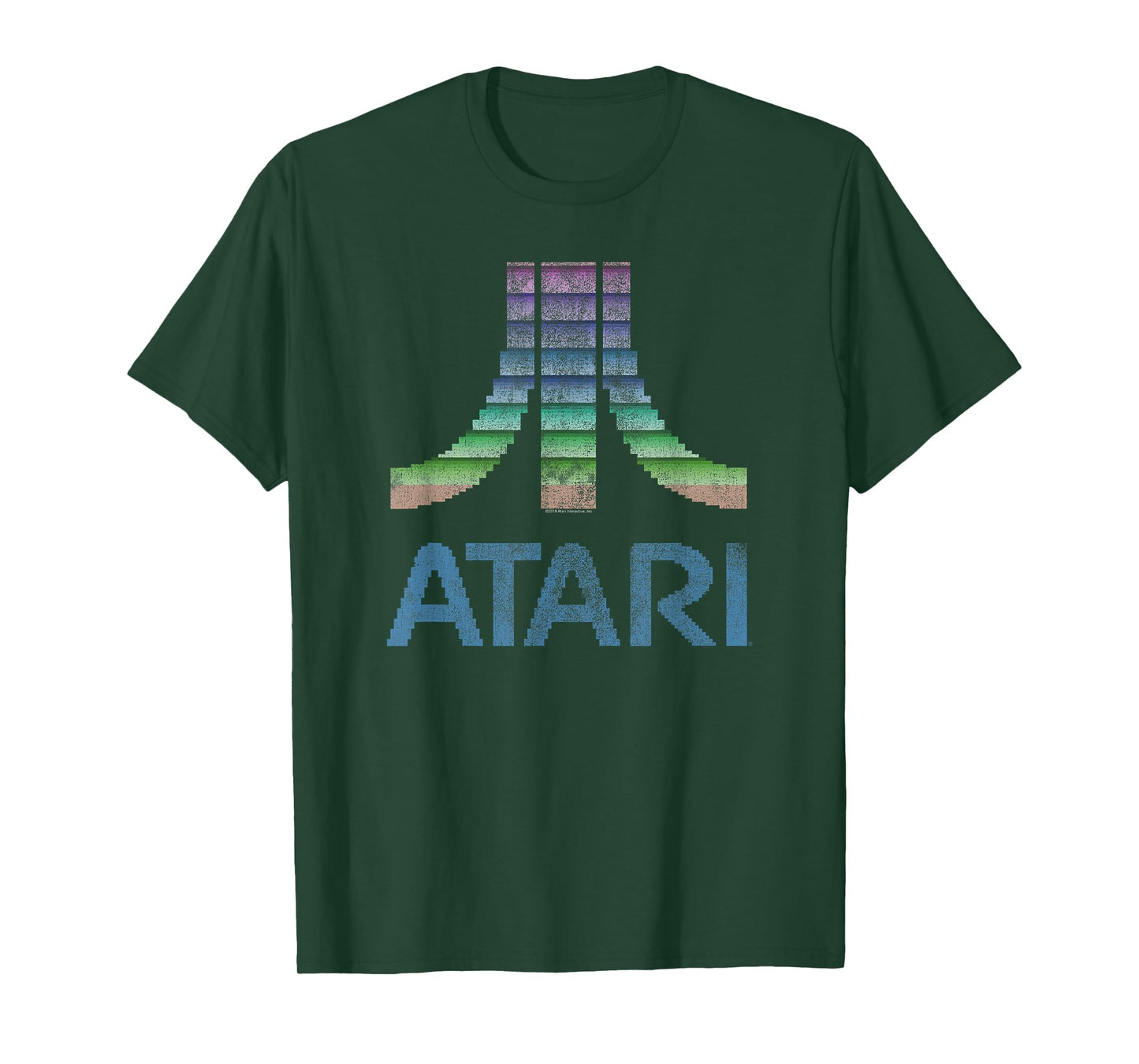 ATARI 8-Bit Rainbow Retro Video Game Logo T-Shirt