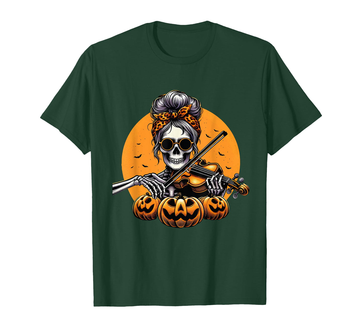 Skeleton Violin Player Halloween Costume Violinist Musician T-Shirt