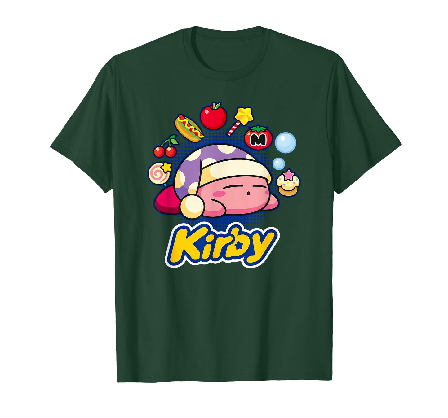 Kirby Sleeping Dreaming About Many Tasty Little Trinkets T-Shirt