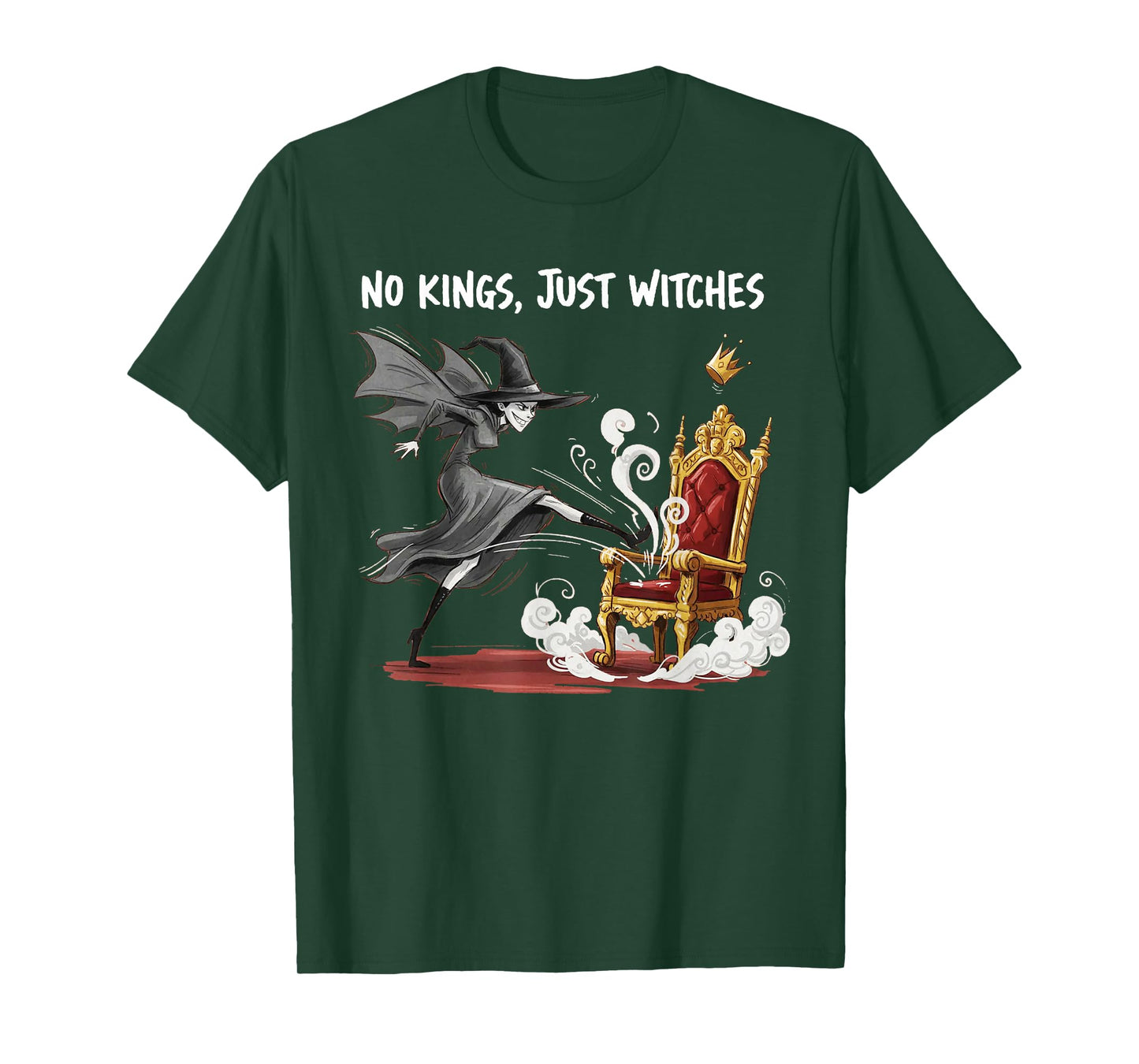 No Kings Just Witches Funny Witchcore Halloween Art T-Shirt
