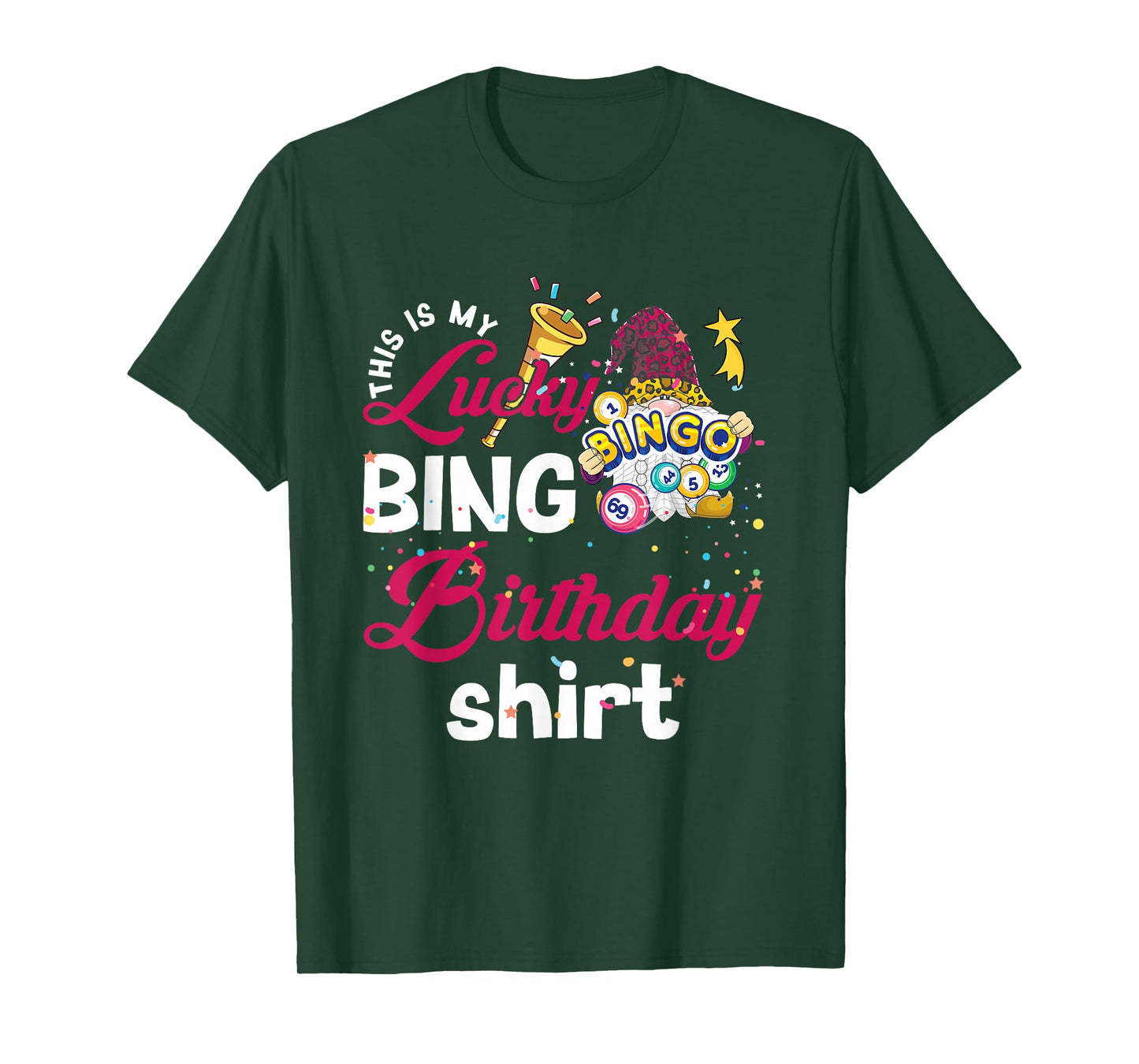 This is My Lucky Bingo Birthday Shirt Peace Love Bingo T-Shirt