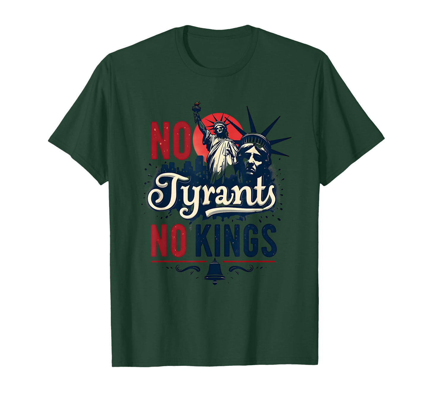 No Tyrants,No Kings Pro Democracy Resist Political Statement T-Shirt